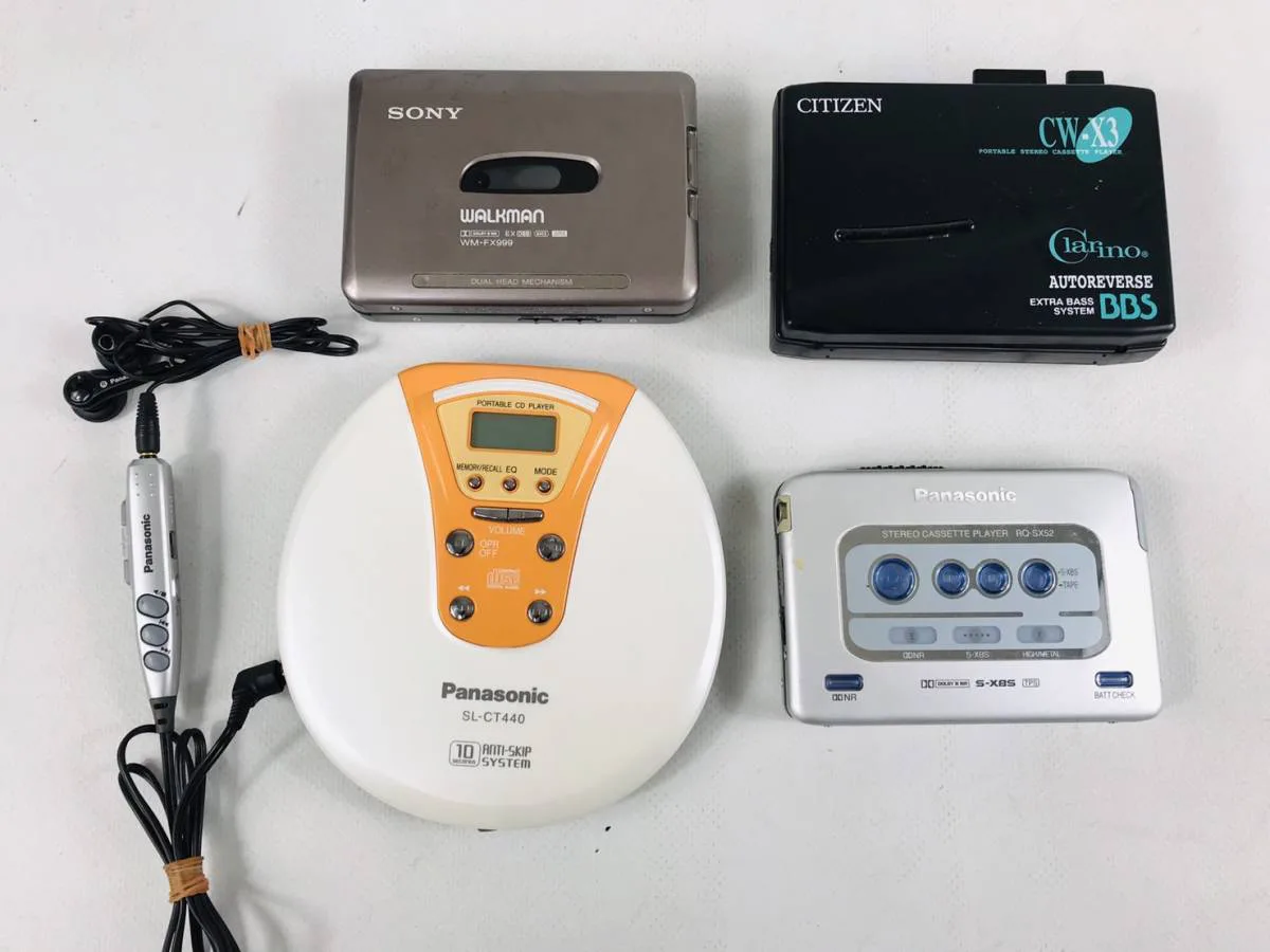 CDプレーヤーラジカセカセットテープウォークマン、MD