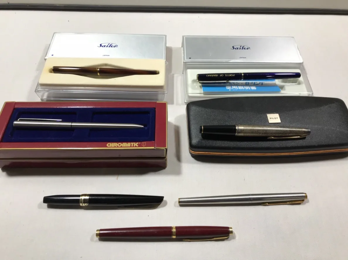 万年筆 ボールペン 7本 セット PARKER sailor CHROMATIC などを買取り